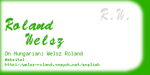 roland welsz business card